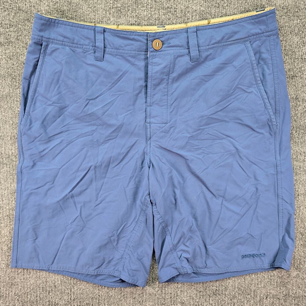 Patagonia Wavefarer Shorts Mens 35 34x9 Blue Hiking Outdoor Walk Drawstring